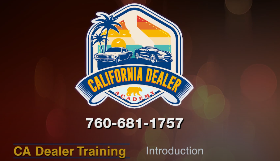 Dealer License Study Guide California Dealer Academy