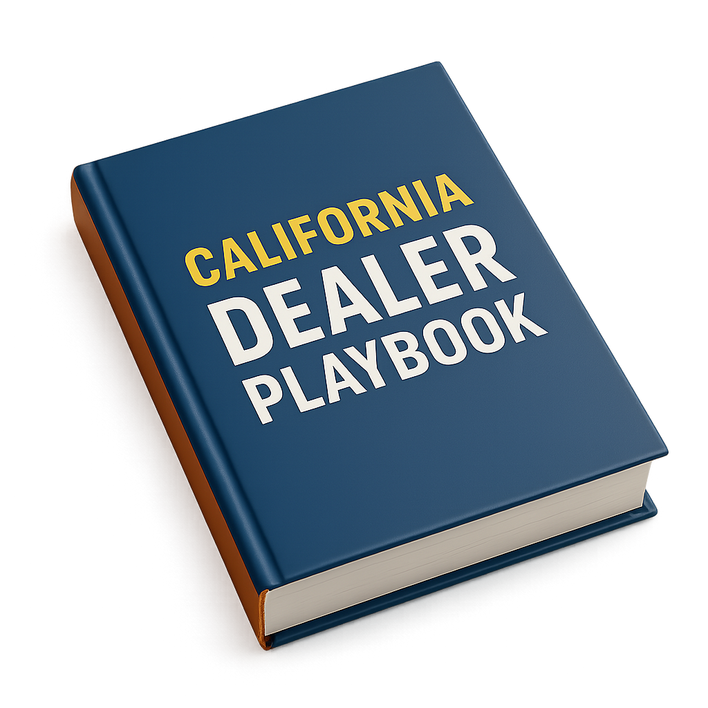 California Dealer Playbook 2025 Edition