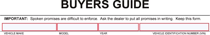 Buyers Guide form section