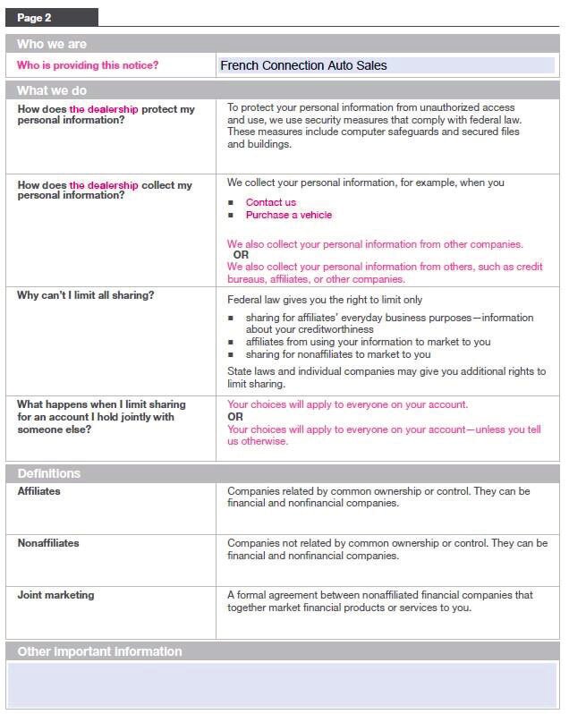 Privacy policy example