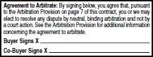 Conditional sales contract page number and signature section