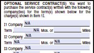 Service contract and debt cancellation agreement section